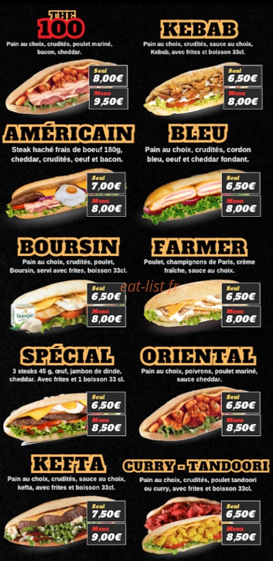 The 100% — carte page 2