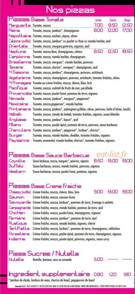 Carta'pizza — carte page 2