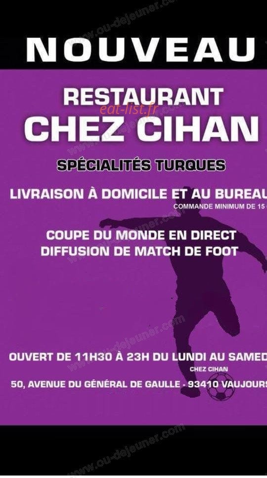 Chez Cihan — carte page 1