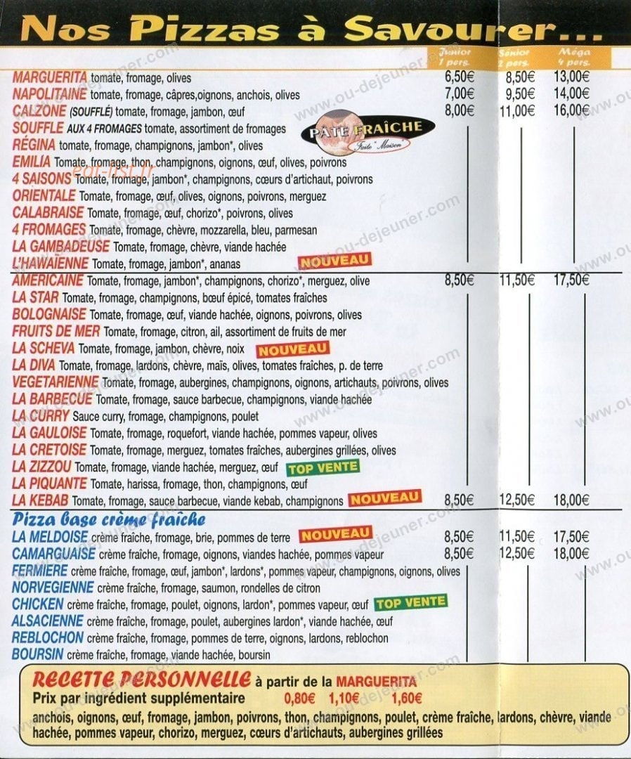 Pizza 7 Vaujours — carte page 2
