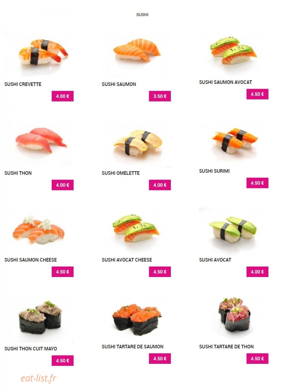 Sushi Plaza — carte page 9