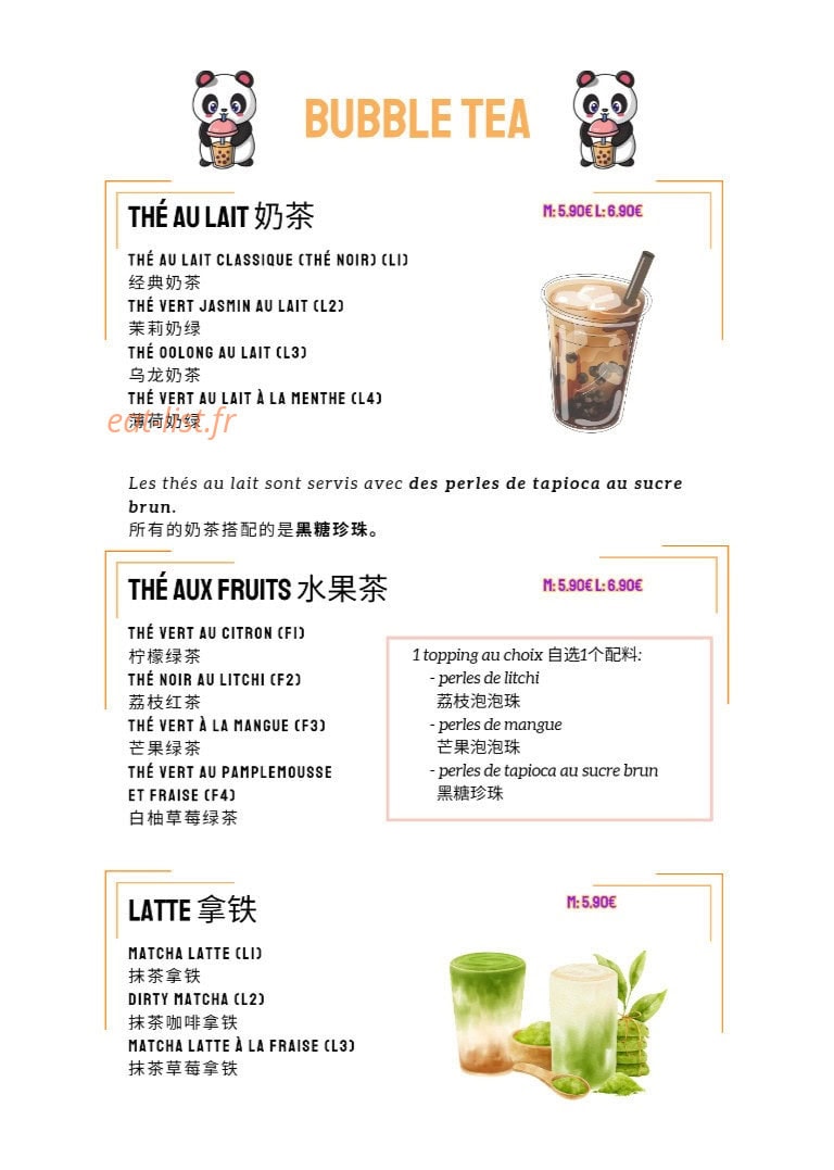 Asia bowl — carte page 5