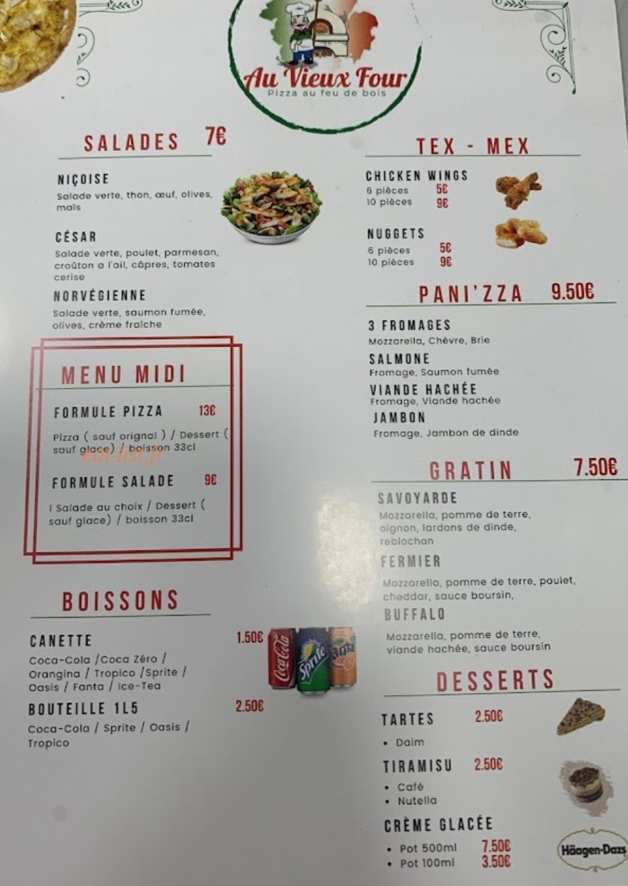 Au vieux four — carte page 2