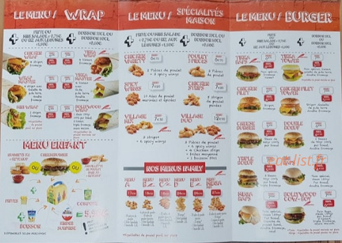 Chicken Village — carte page 2