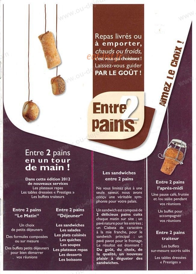 Entre 2 pains — carte page 1
