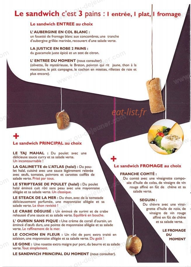 Entre 2 pains — carte page 2