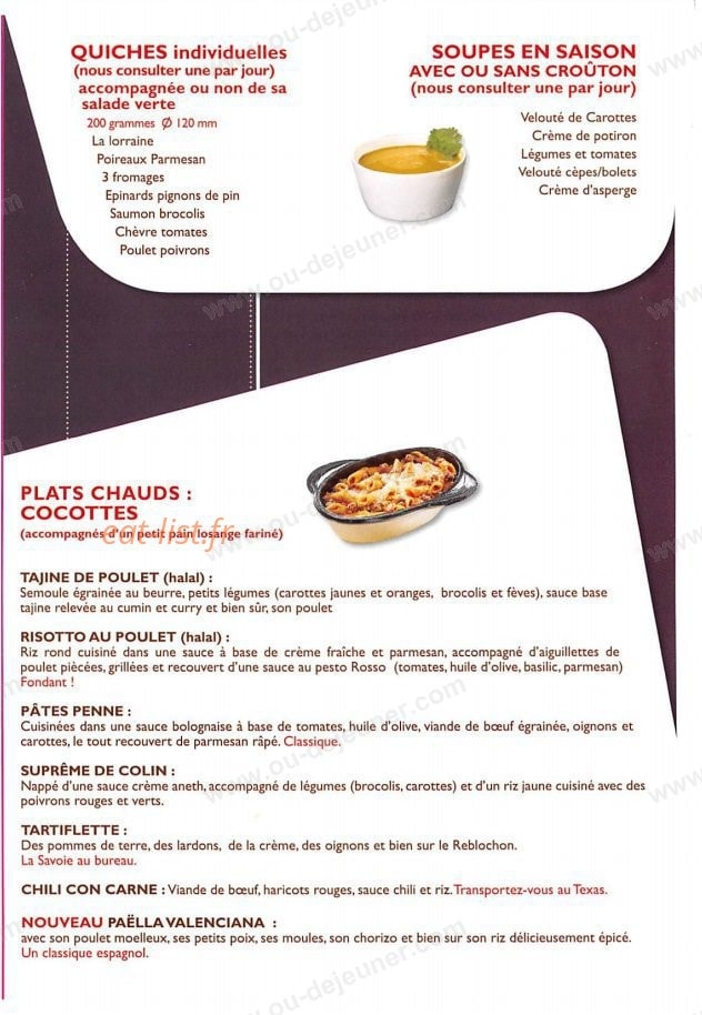 Entre 2 pains — carte page 3