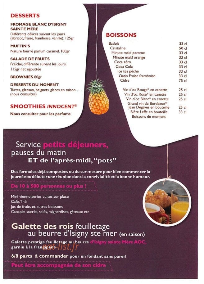 Entre 2 pains — carte page 5