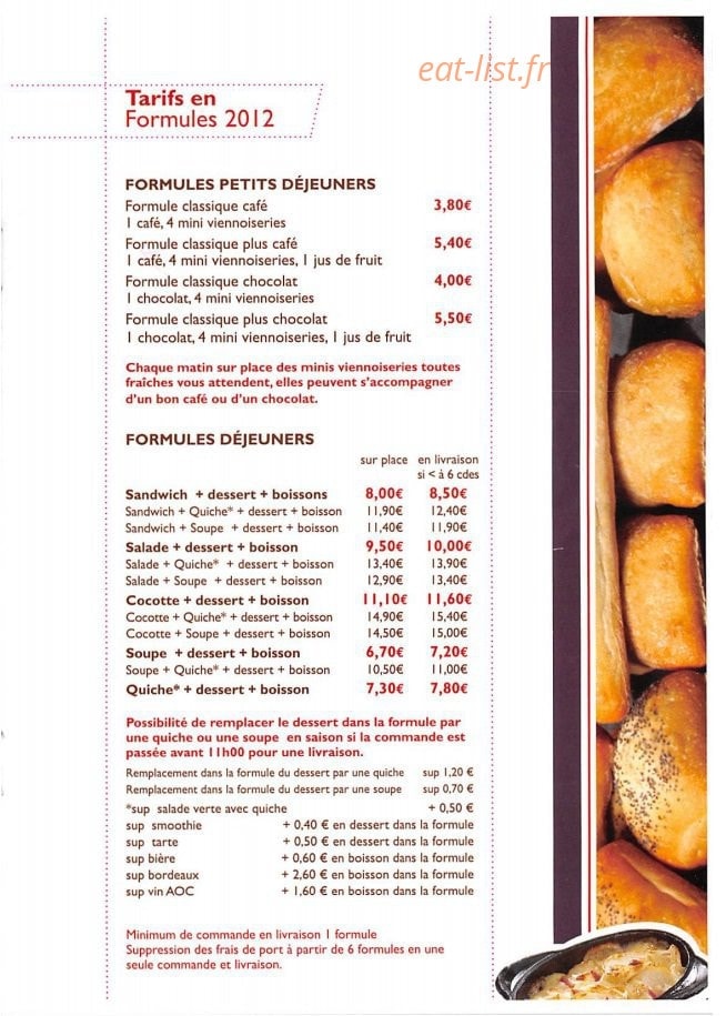 Entre 2 pains — carte page 11