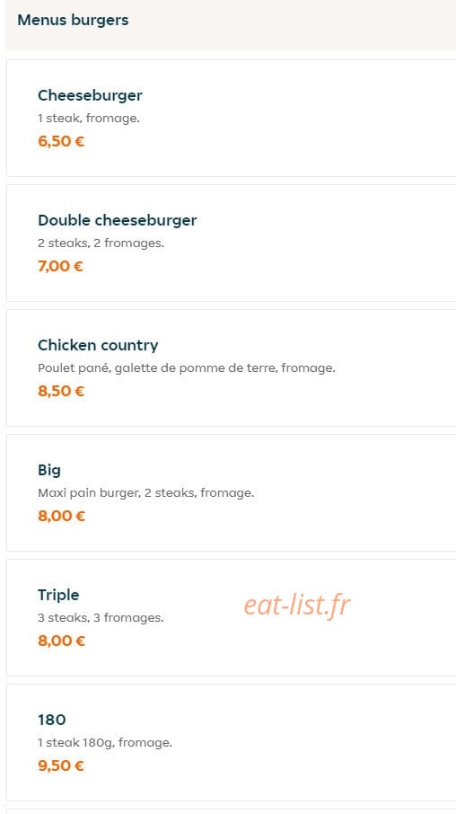 Escale food — carte page 4