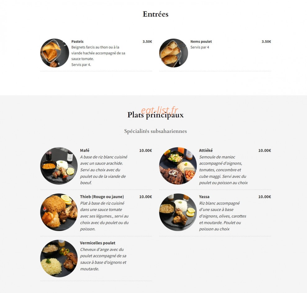 Good Africa — carte page 1