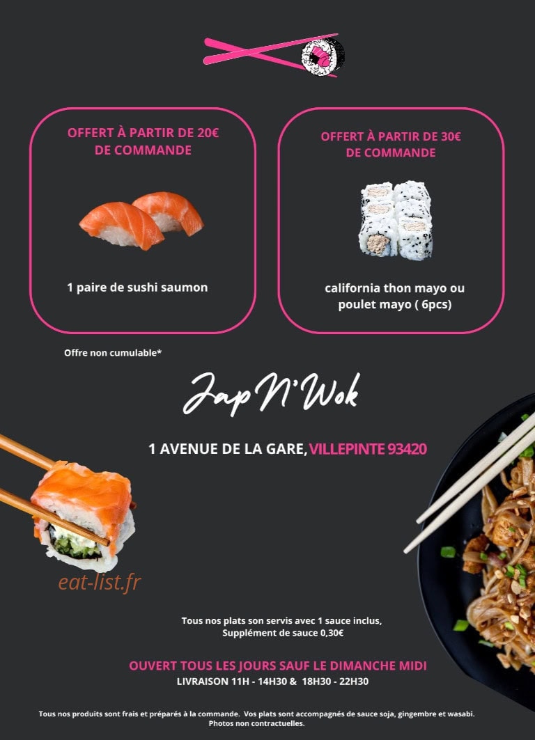 Jap N’Wok — carte page 5