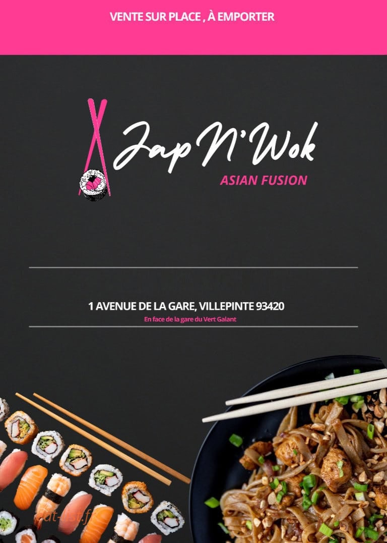 Jap N’Wok — carte page 1