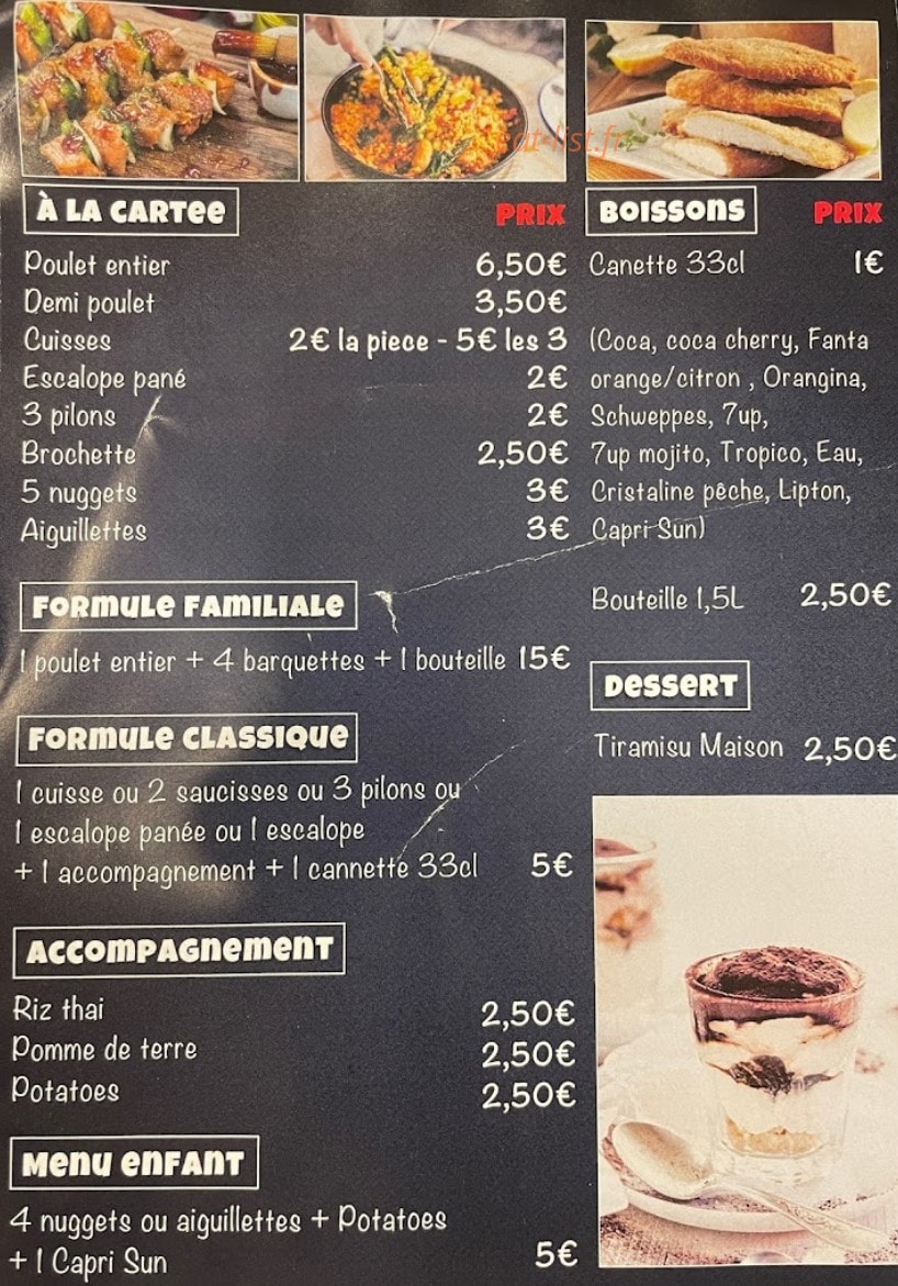 L'atelier du Poulet — carte page 2