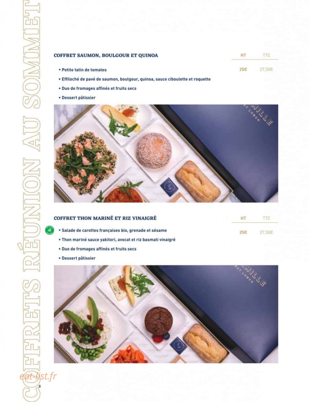 La Famille Finest Lunch — carte page 8