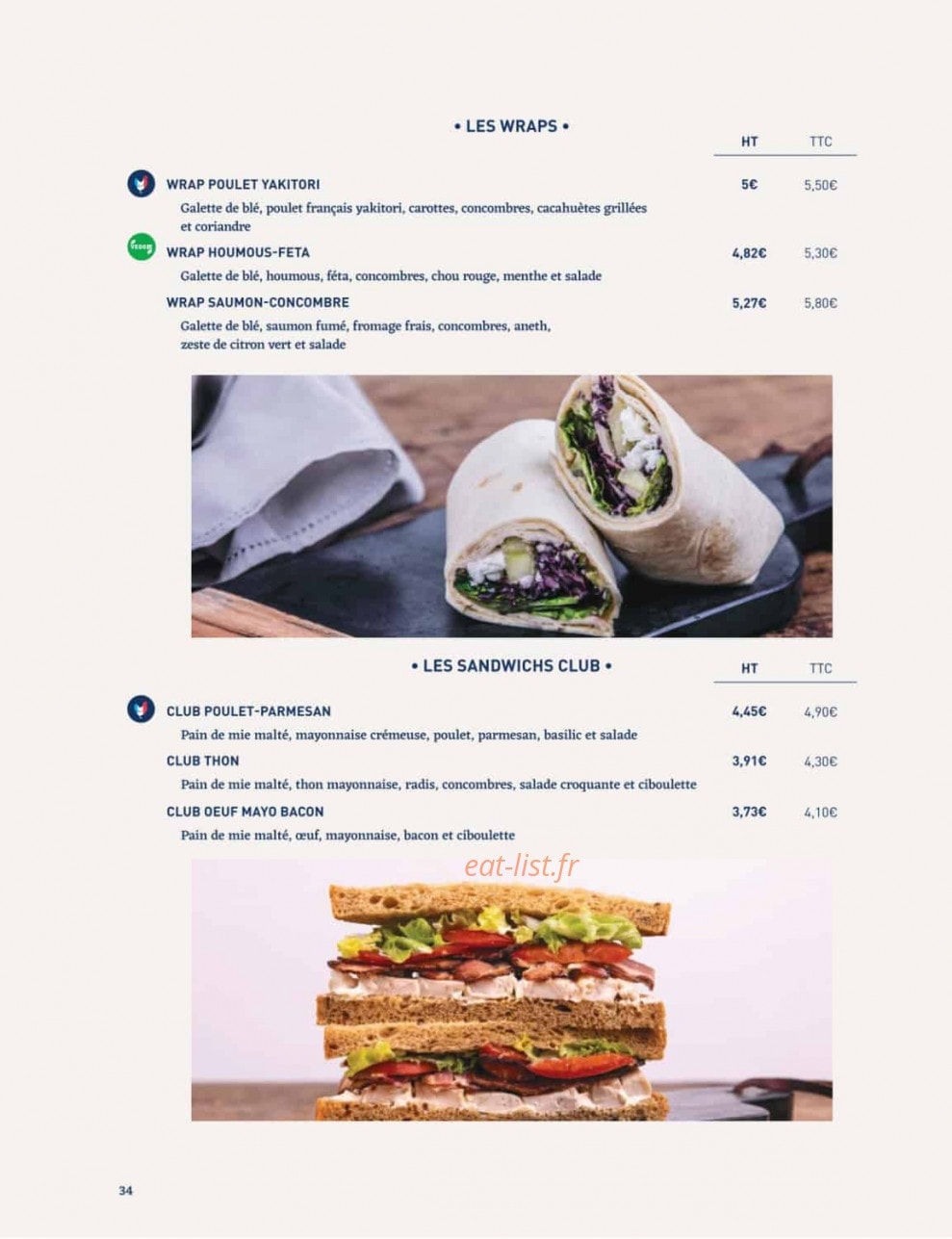 La Famille Finest Lunch — carte page 32