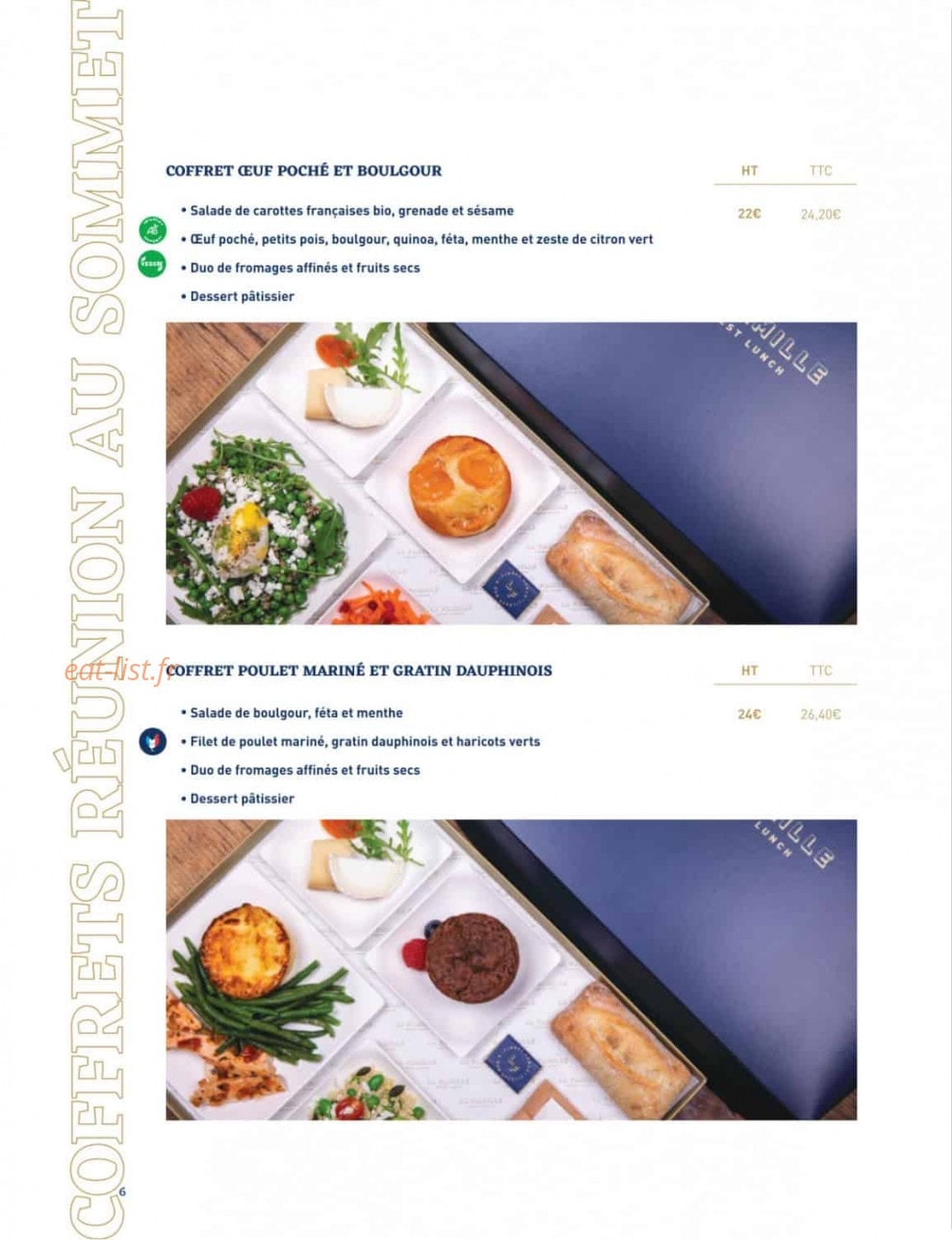 La Famille Finest Lunch — carte page 6
