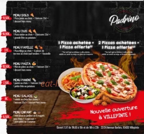 Padrino Pizza — carte page 4