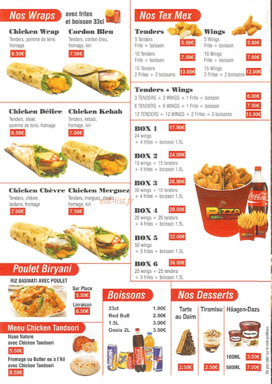 Pizza Ben-chippy — carte page 4