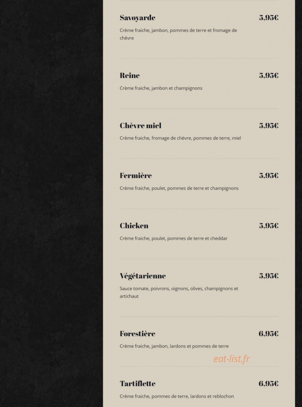 Pizza Party — carte page 2