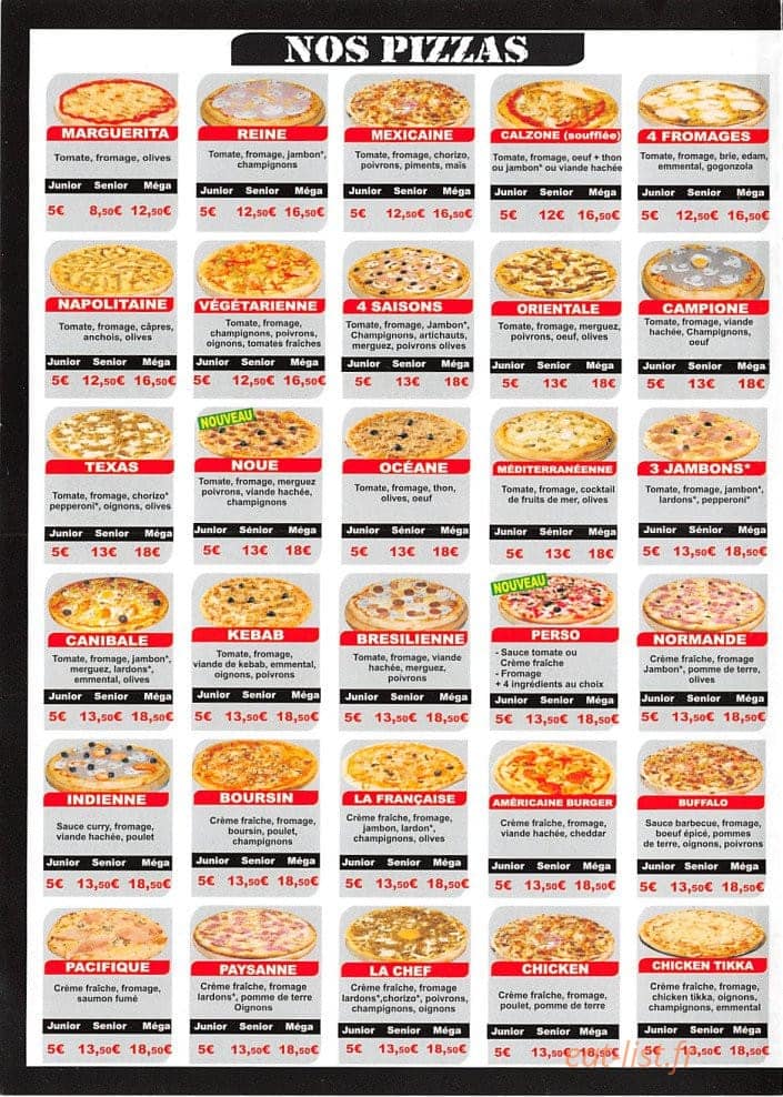 Pizzeria Noue — carte page 2