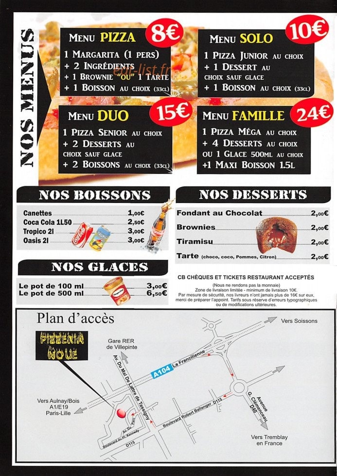 Pizzeria Noue — carte page 4