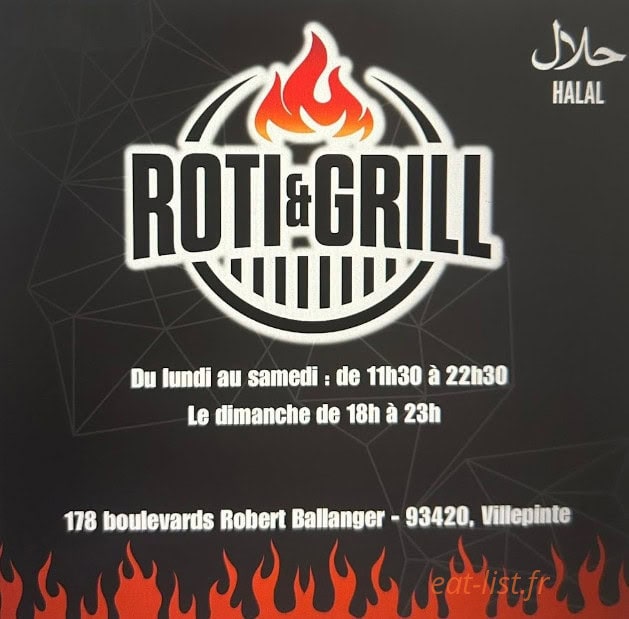 Roti&Grill — carte page 1