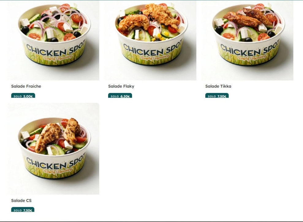 Chicken Spot — carte page 5