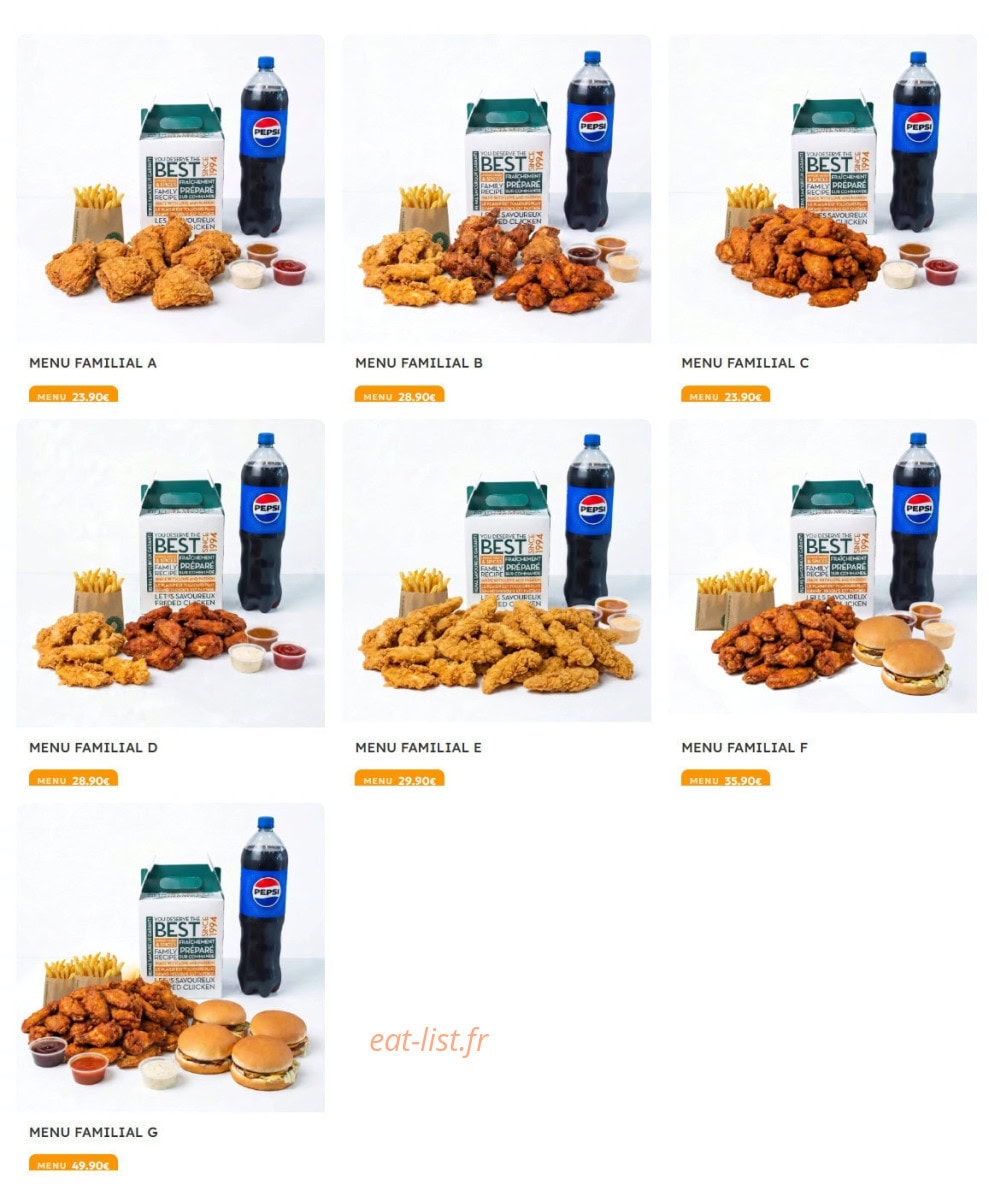 Chicken Spot — carte page 7