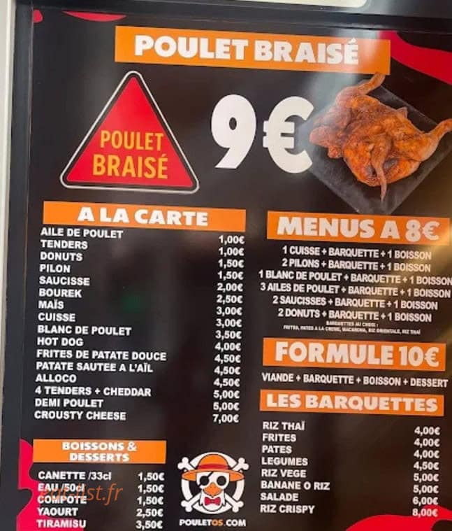 Pouletos — carte page 1