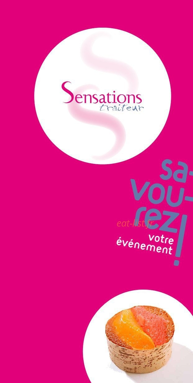 Sensations Traiteur — carte page 1
