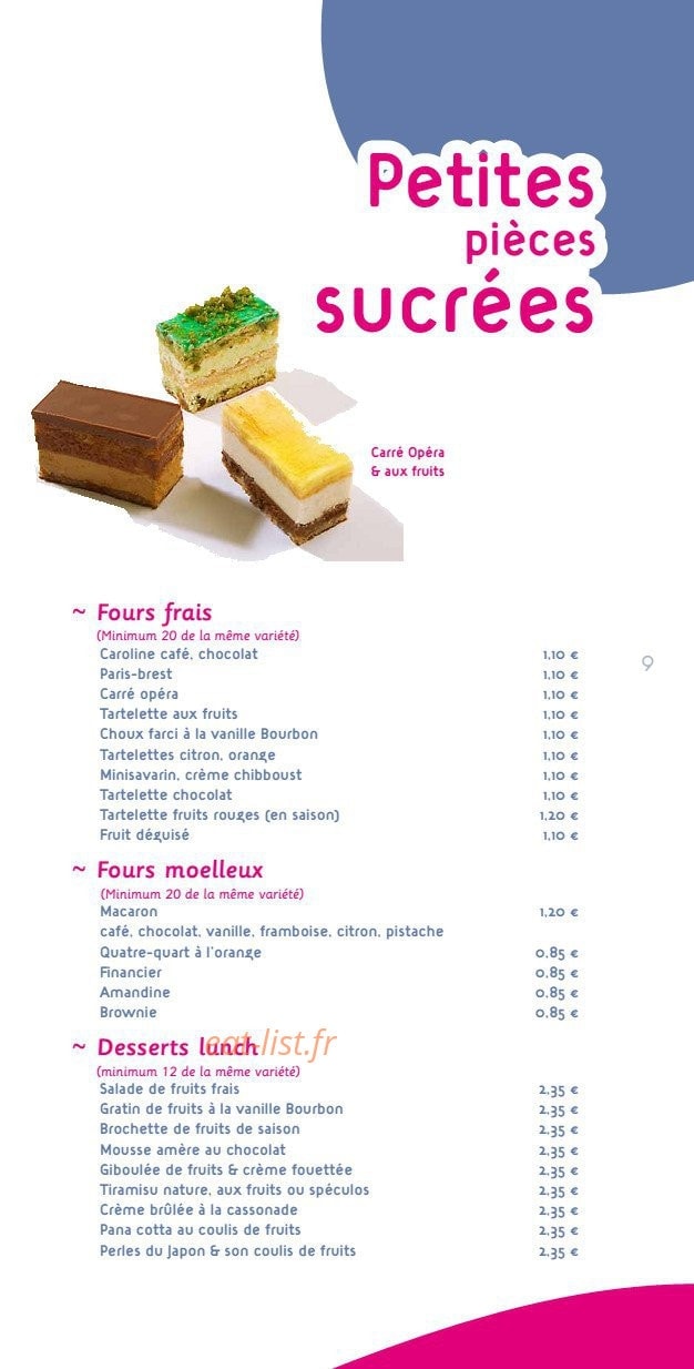 Sensations Traiteur — carte page 8