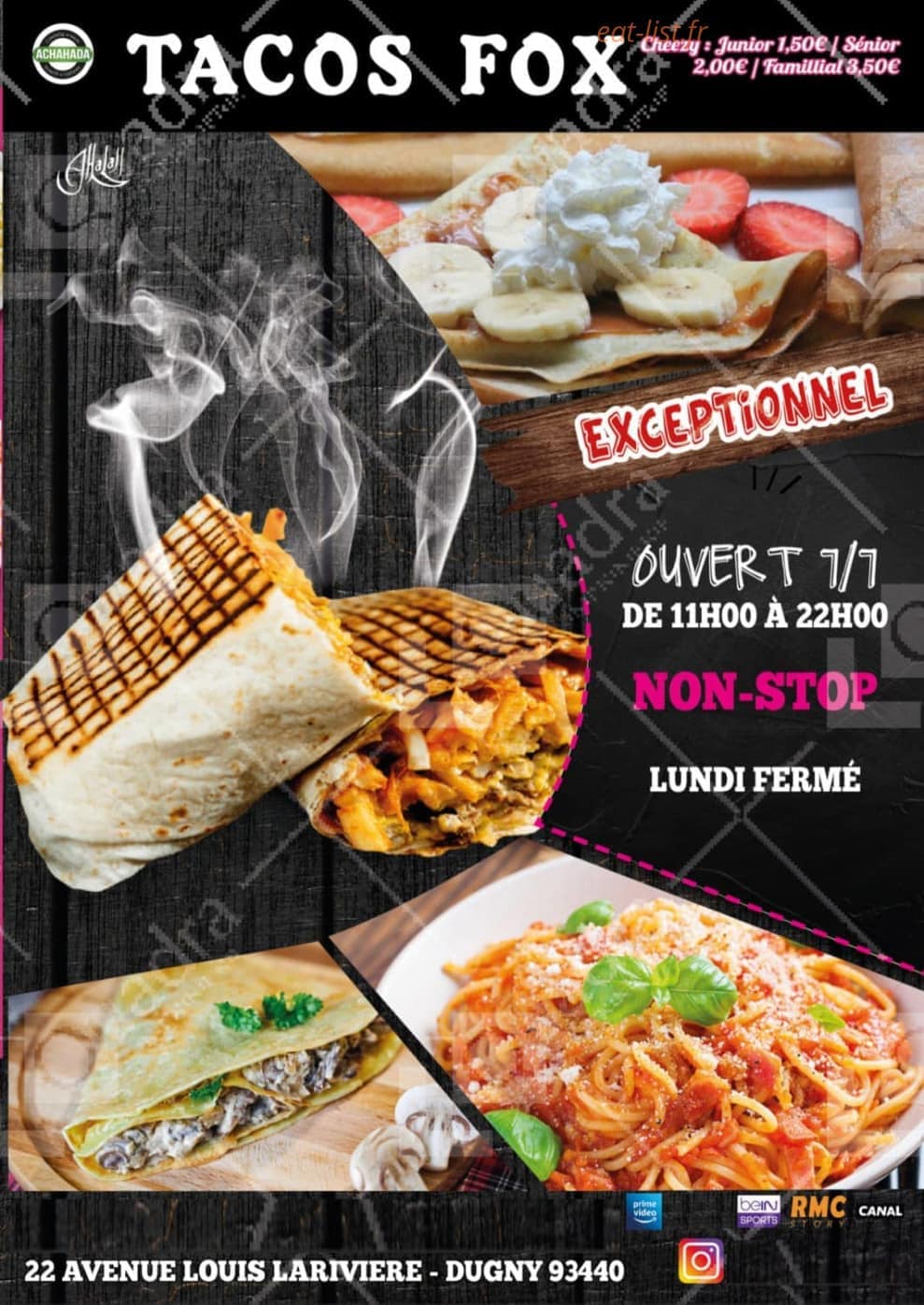 Tacos fox — carte page 1