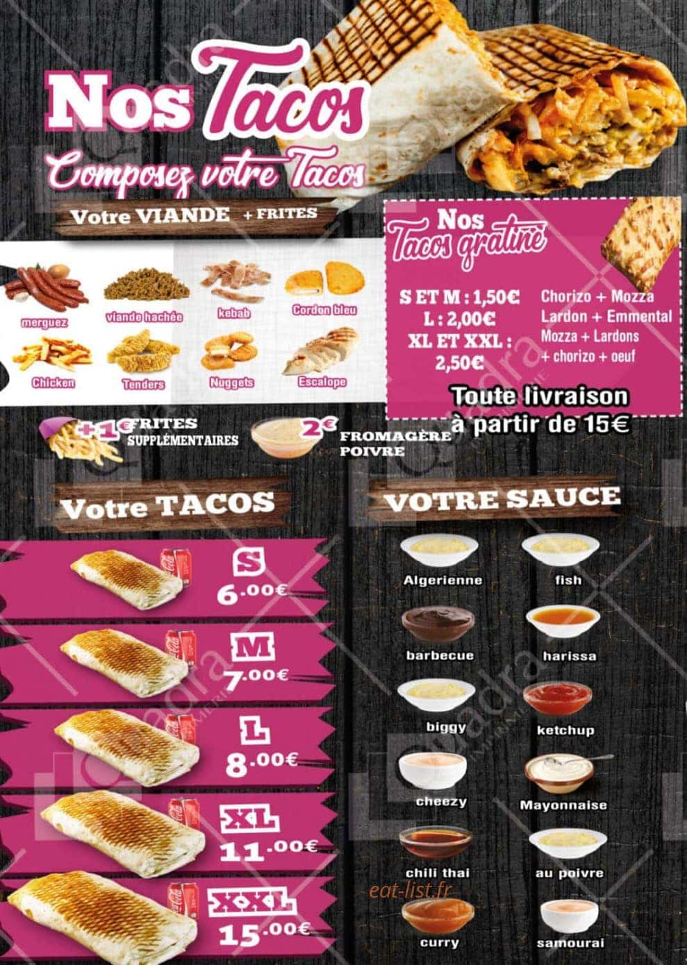 Tacos fox — carte page 2