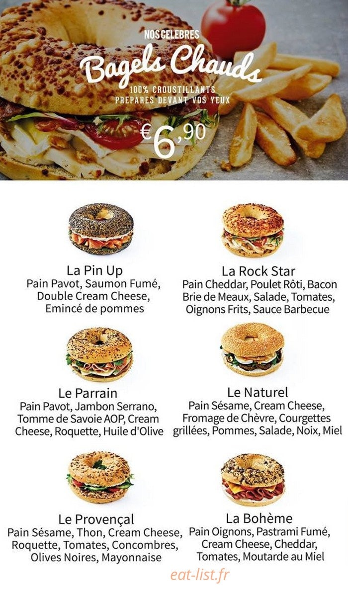 Bagel Chef — carte page 1