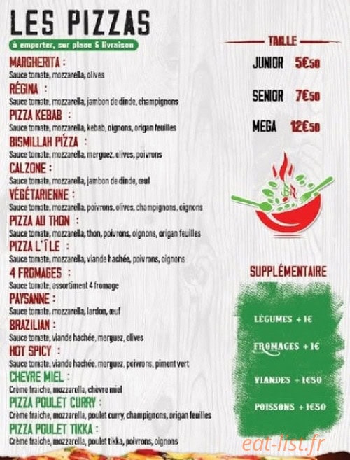 Bismillah restaurant — carte page 3