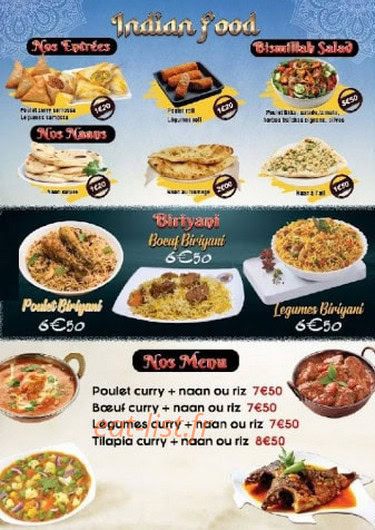 Bismillah restaurant — carte page 2