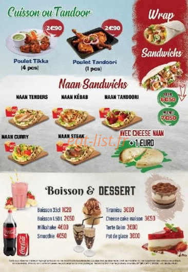 Bismillah restaurant — carte page 6