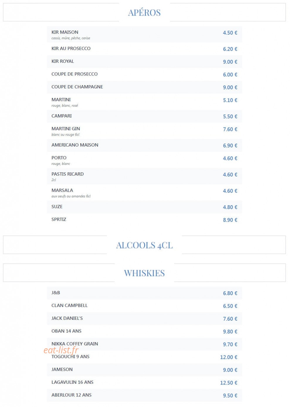 Il Cappuccino — carte page 8