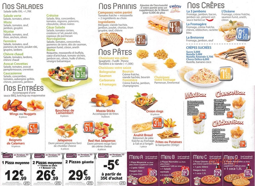 Pizza Anahit — carte page 4