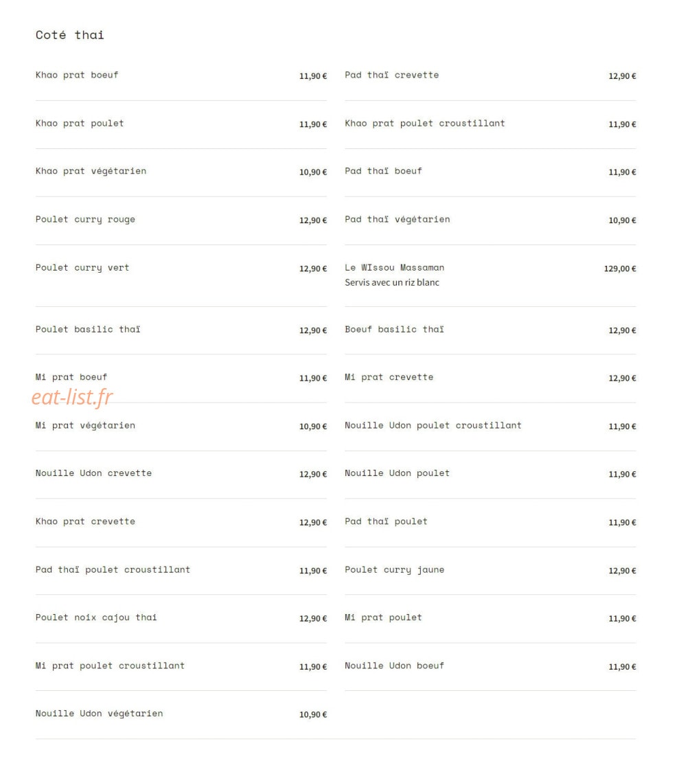 Poké Thaï — carte page 11