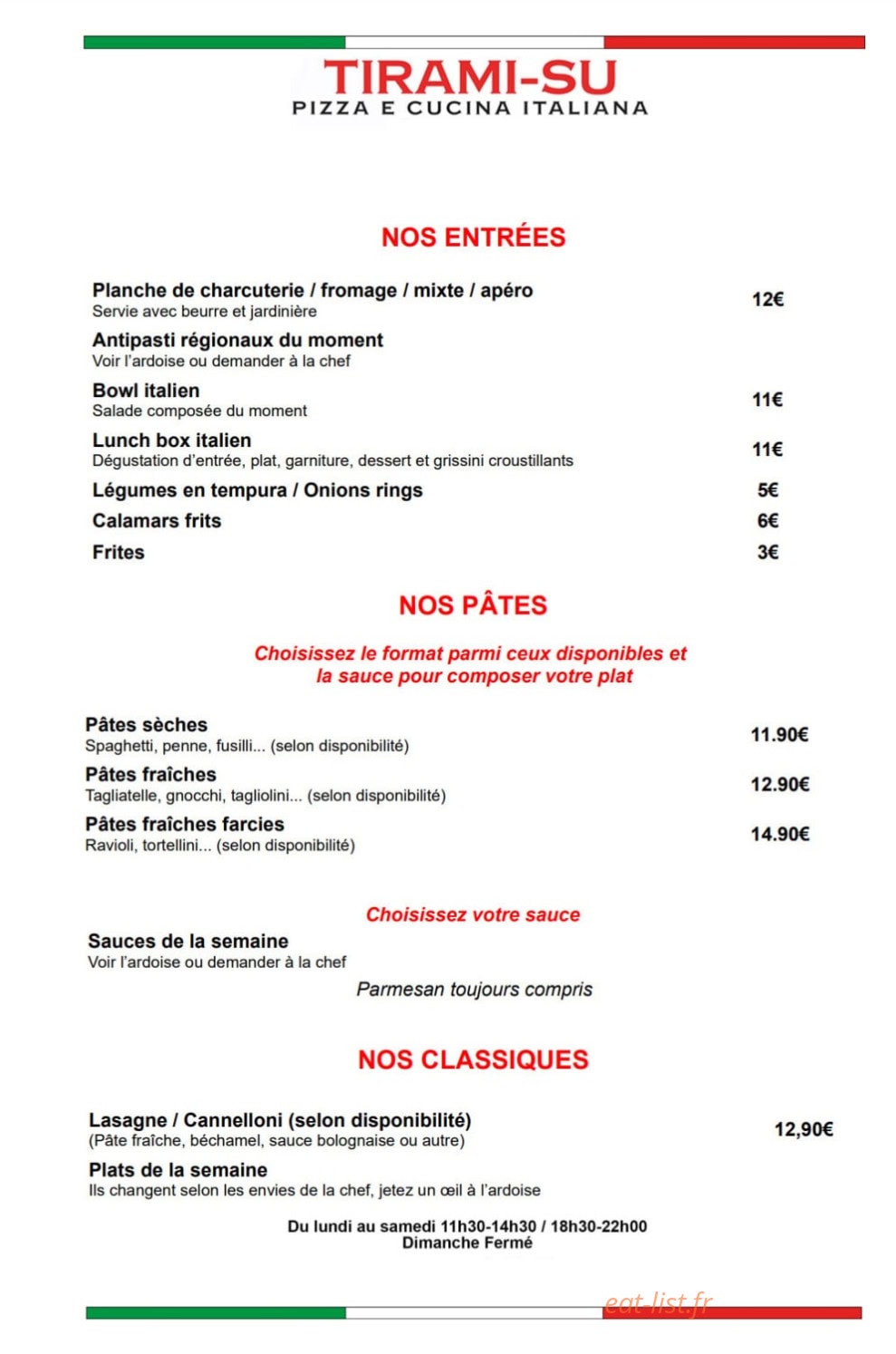 Tirami-su — carte page 1
