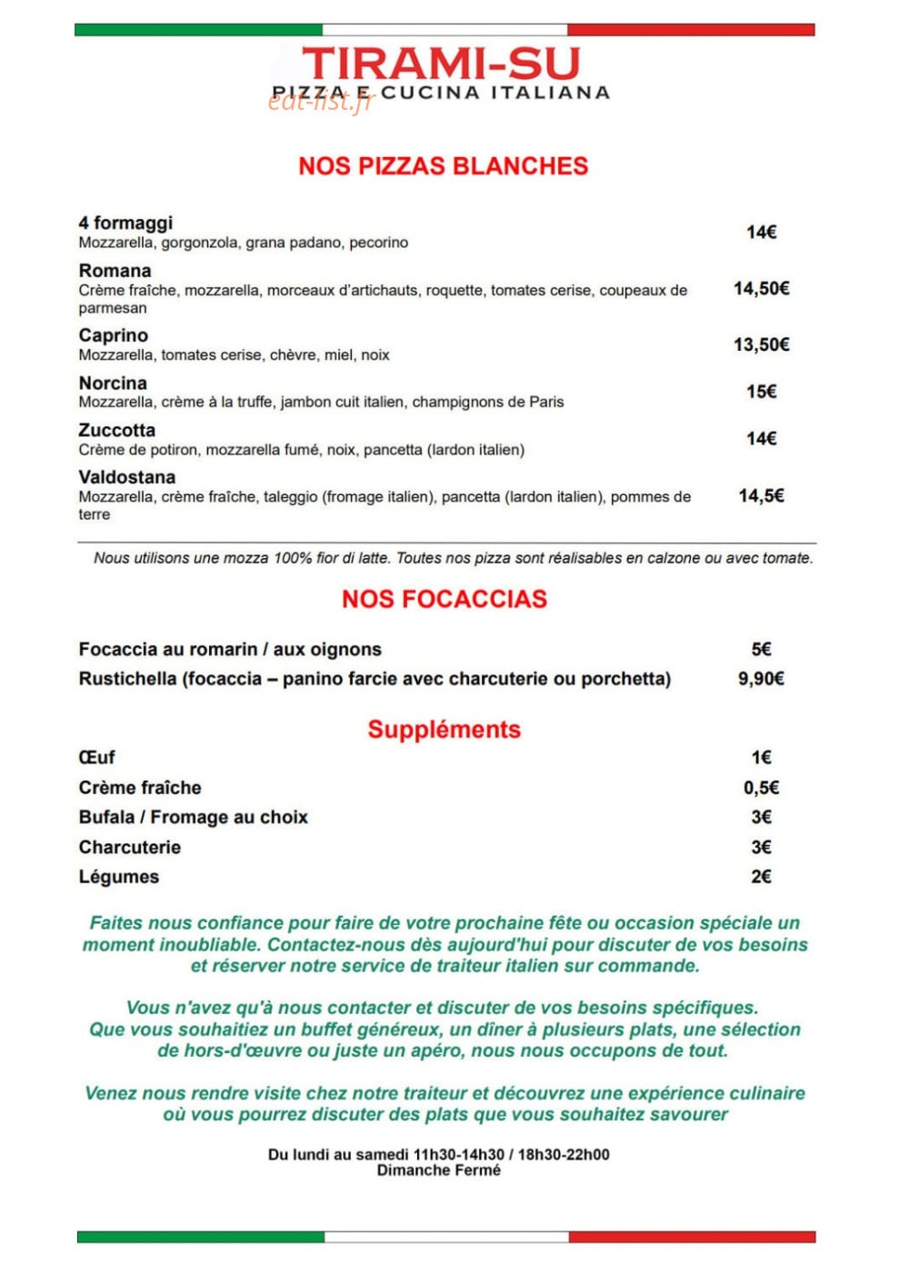 Tirami-su — carte page 3