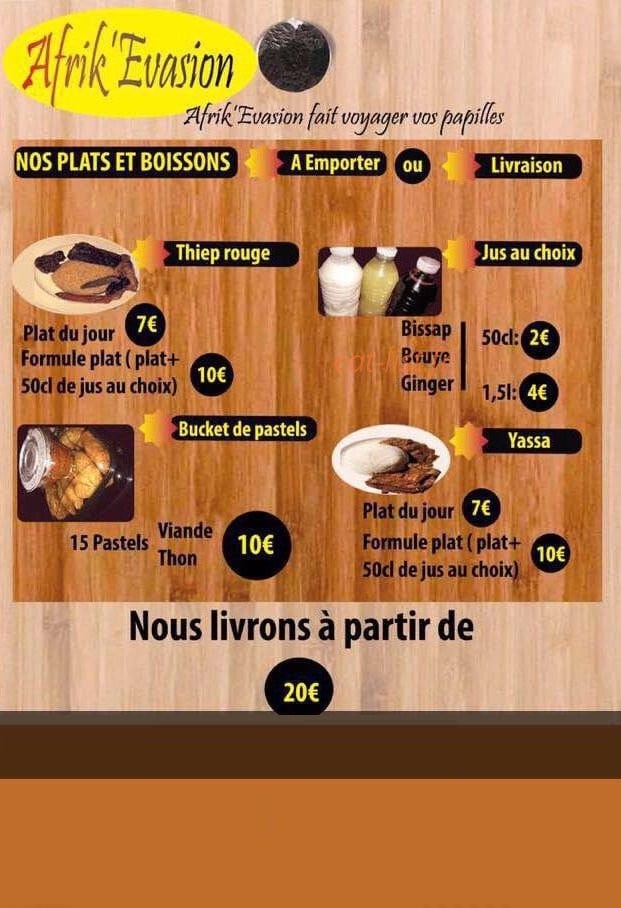 Afrik'Evasion — carte page 1