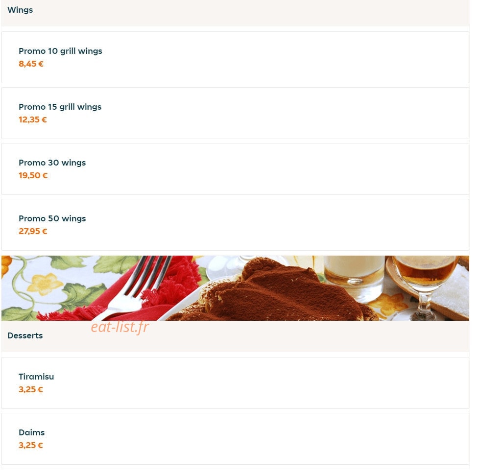 Ayden chicken — carte page 14