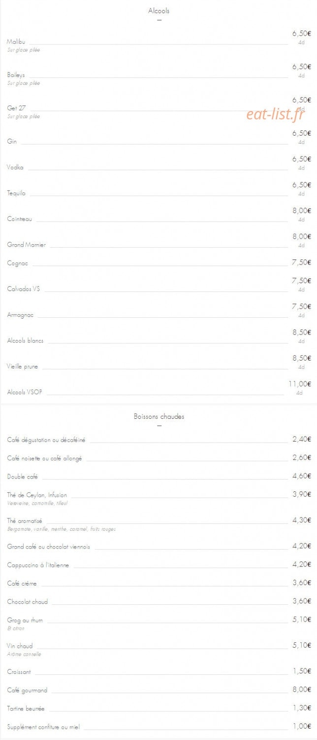 Bistro les Grands moulins — carte page 7