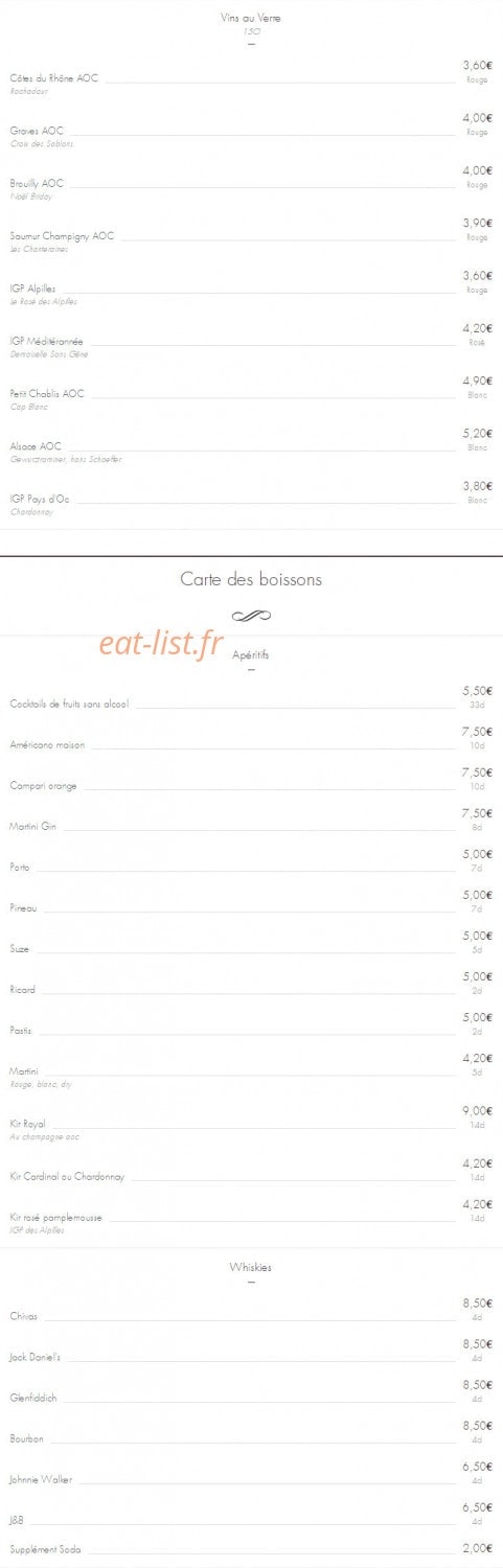 Bistro les Grands moulins — carte page 5