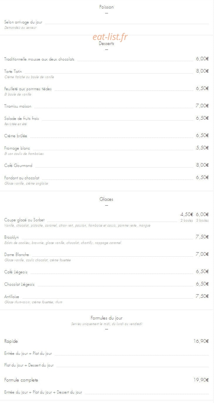 Bistro les Grands moulins — carte page 2