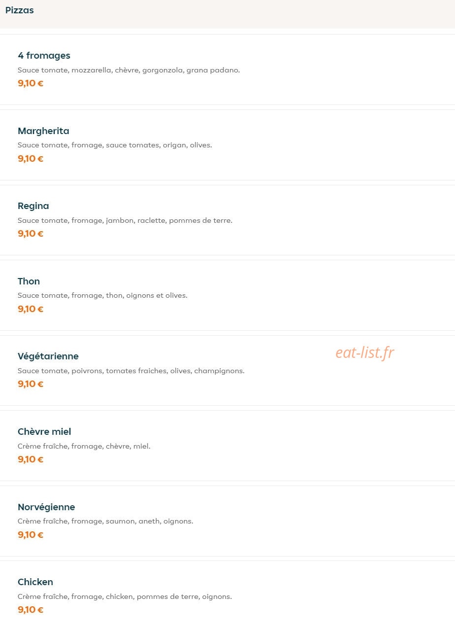 Chicken Hub — carte page 4