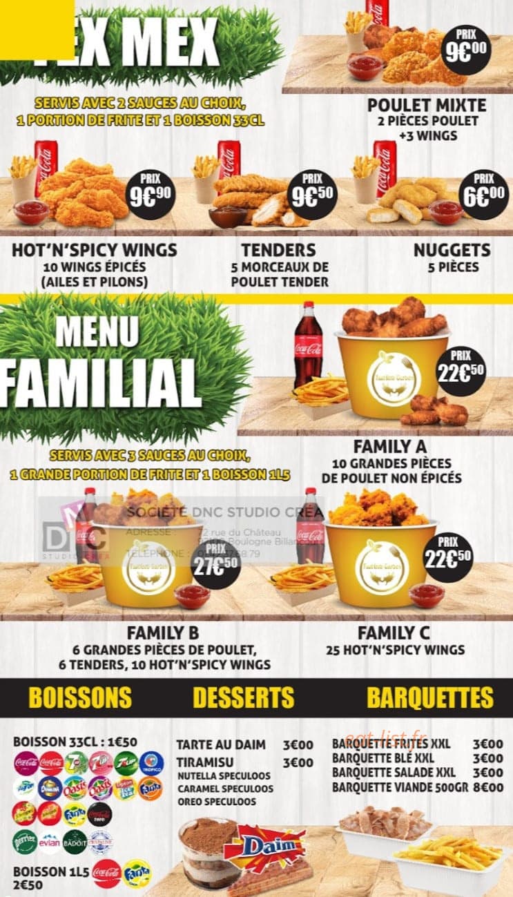 Fastfood Garden — carte page 4